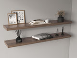 Ecco 47' Wide Floating Shelves Set of 2, Shelves for Wall Decor for Bedroom, Bathroom Storage Shelves, Book Shelves for Living Room Livingsource