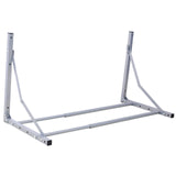 Wall-Mounted Folding Tire Storage, 30.5 to 50.5 Inches Wide, Supports 300 Pounds, Silver Livingsource