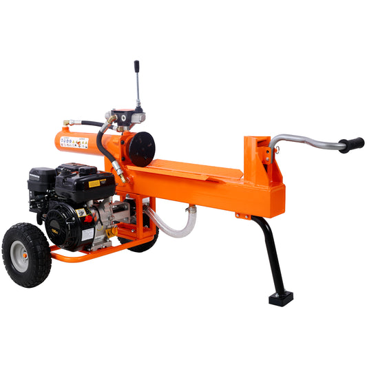 Log Splitter Portable 20 Ton Auto Return Ram System Gear Pump 7HP Engine Horizontal Full Beam Steel Wedge Firewood Splitting Forestry Harvesting,EPA compliant, Orange Color SolidRoot Buy Furniture USA