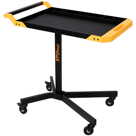 Adjustale Height Mobile Work Table,Rolling Tool Tray Table,Repair Shops, and DIY, Portable SolidRoot Buy Furniture USA