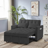 NEW Black Velvet Loveseat Sofa Bed (7cm legs) SolidRoot Buy Furniture USA