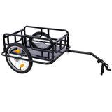 Foldable Bike Cargo Trailer with Universal Bike Hitch, Bicycle Wagon Trailer with 16' Wheels & Reflectors, Large Loading Bike Trailer Storage Cart Livingsource