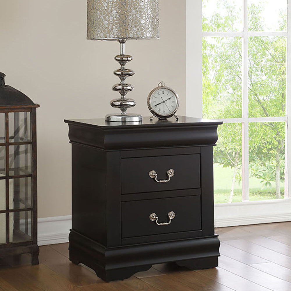 Black 2-drawer Nightstand SolidRoot Buy Furniture USA