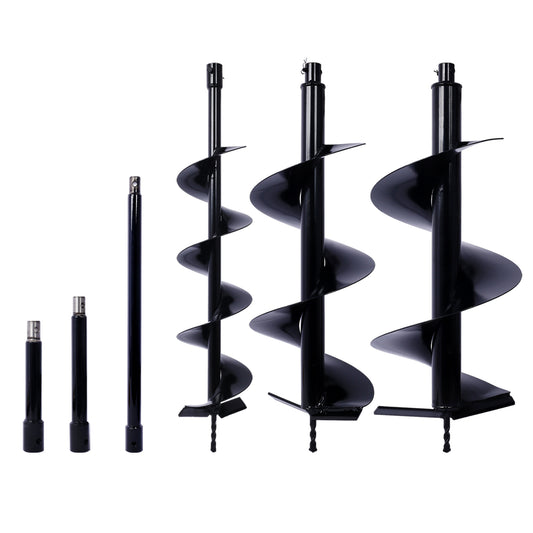 Auger Drill Bit for Planting Hole, Bulb Bedding Digging Post Hole Planting Tool for 3/4' Shaft Auger,Hole Digger Replacement Auger Bits Earth Auger Digging Bit 6IN+10IN+12IN+EXTENSION RODS SolidRoot Buy Furniture USA
