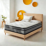 Made in USA - 12' Twin Euro Top Pocket Coil and Cooling Gel Memory Foam Highly Breathable Quilted Cover Hybrid Mattress, Pressure Relief, and Motion Isolation, CertiPUR-US in a Box Livingsource