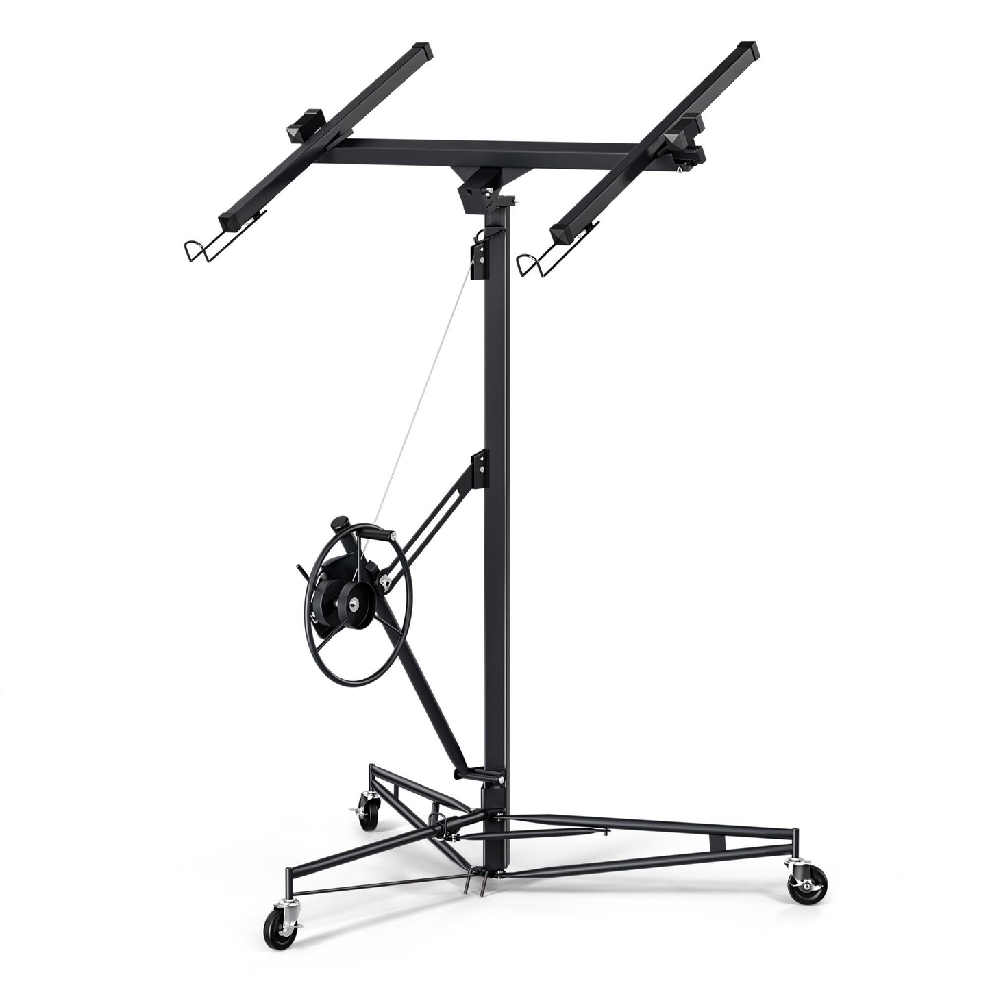 11ft Lift Drywall Panel Hoist Jack for Ceiling - Black SolidRoot Buy Furniture USA