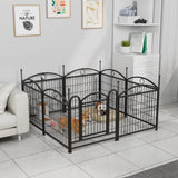 Dog Playpen Indoor 24 inch 8 Panels Metal Dog Pen Pet Dog Fence Outdoor Exercise Pen with Doors, Heavy Duty Dog Fence Puppy Pen for Large Medium Small Dogs Indoor Outdoor Foldable Pet Exercise Pen Livingsource