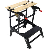 Multifunctional Workbench, Portable Foldable Workbench, Holds Up to 550 Pounds, with Adjustable Jaws, Vertical Clamping and Four Adjustable Rotating Pins, Suitable for DIY, Woodworking Livingsource