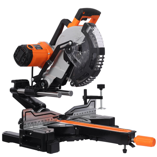 10inch Dual Bevel Double Speed Sliding Miter Saw with LED, 48T Blade,0-45° Bevel,2-Speed 5000/3200 RPM,15Amp Miter Saw with Extension Table,3.5x13in Cutting Capacity SolidRoot Buy Furniture USA