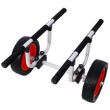 Heavy Duty Kayak Cart,Width Adjustable Canoe Cart with 12inch Flatfree Beach Wheels Boat Dolly Cart Transport Carrier, Adjustable Width Kayak Trolley with Airless Kayak Wheels Livingsource