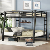 Metal Full XL over Queen Bunk Bed for Teens and Adults,Space-Saving/Noise Reduced/No Box Spring Needed, Old SKU W1307S00020 SolidRoot Buy Furniture USA