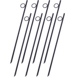 Rebar stake with loop 8pcs Grip Rebar 3/8x 18 Inch Steel Durable Heavy Duty Tent Canopy Ground Stakes with Angled Ends and 1 Inch Loops for Campsites and Canopies - SolidRoot Buy Furniture USA