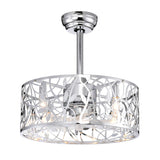18'' Decor Forward Reverse 5 Blades Ceiling Fan Lamps,Cage Closed Industrial Style Vintage Fan Ceiling Fan with 3 Speeds Adjustable for Living Room, Bedroom, Kitchen SolidRoot Buy Furniture USA