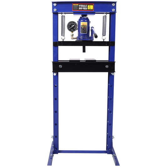 20Ton Bottle Jack Shop Press with Gauge, Bend, Straighten, or Press Parts, Install Bearings, U-Joints, Bushings, Ball Joints, and Pulleys,Blue SolidRoot Buy Furniture USA