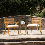 Outdoor Hermosa KD Wood Dining Chair With Cushons (Set of 2) Livingsource