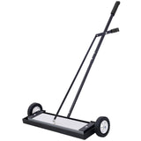 24'' Rolling Magnetic Pick-Up Sweeper, Heavy Duty Push-Type with Release, for Nails Needles Screws Collection,100 Pound Capacity Livingsource
