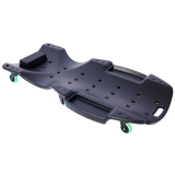 Plastic Creeper 48 Inch - Blow Molded Ergonomic HDPE Body with Padded Headrest & Dual Tool Trays - 440 Lbs Capacity BLACK Livingsource