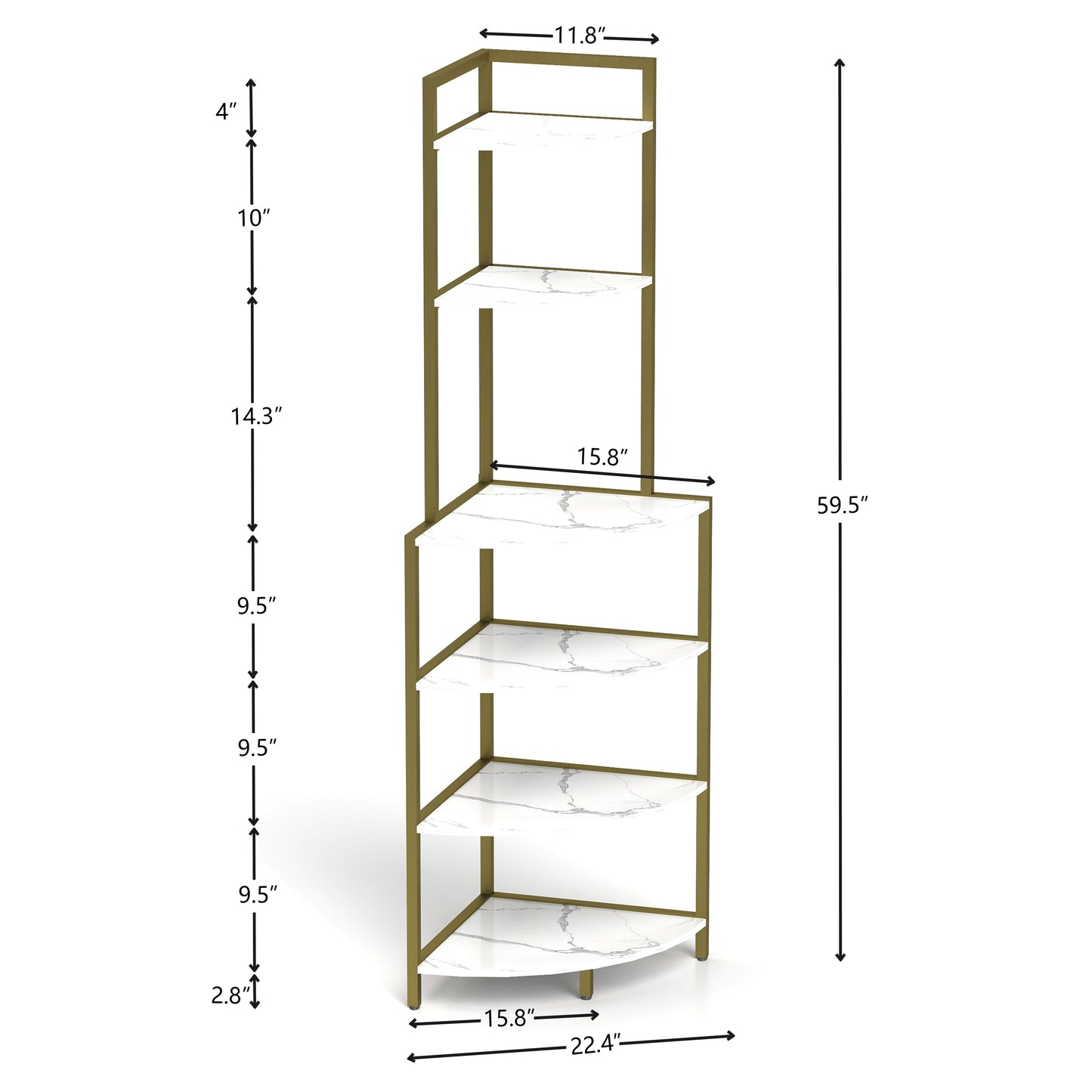 6-Tier Corner Open Shelf Modern Bookcase Wood Rack Freestanding Shelving Unit,Plant Album Trinket Sturdy Stand Small Bookshelf Space-Saving for Living Room Home Office Kitchen Small Space - SolidRoot Buy Furniture USA