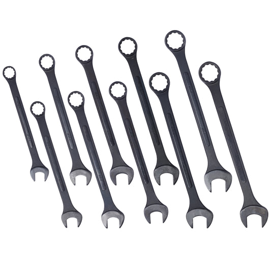 SAE Jumbo Combination Wrench Set Extra Large,10 PC SAE Black-Oxide Jumbo Combo Wrench Set 1-5/16' - 2' with pouch SolidRoot Buy Furniture USA