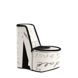 9' Tall Display Jewelry Box with Hidden Storage, High Heel Shoe Design, Stencil Letter Print Livingsource