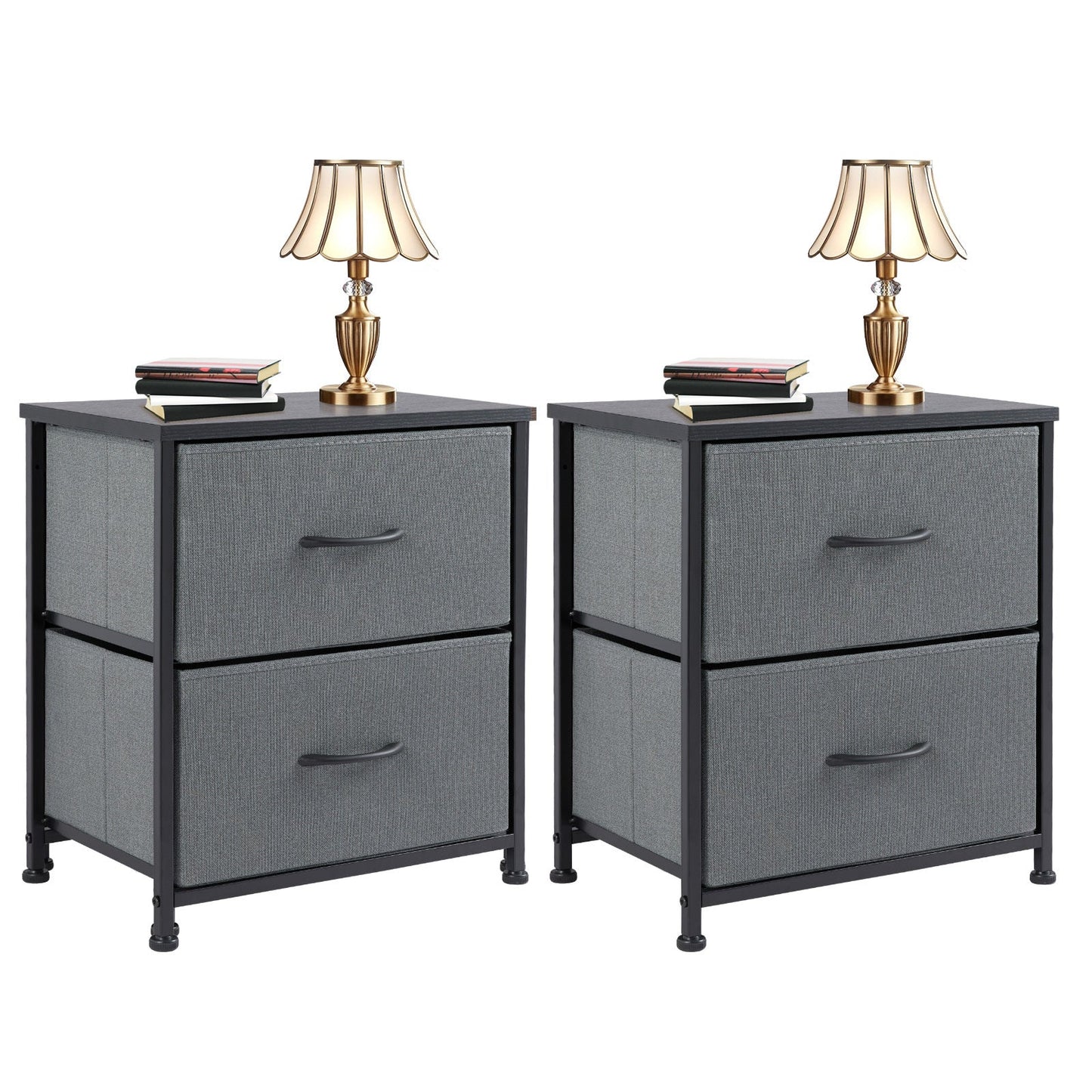 Drawers Dresser Chest of Drawers,Metal Frame and Wood Top,gray,two packs SolidRoot Buy Furniture USA