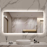 48*24in LED bathroom mirror, corrosion-resistant, three-color dimmable, backlit mirror with one-touch demist function SolidRoot Buy Furniture USA