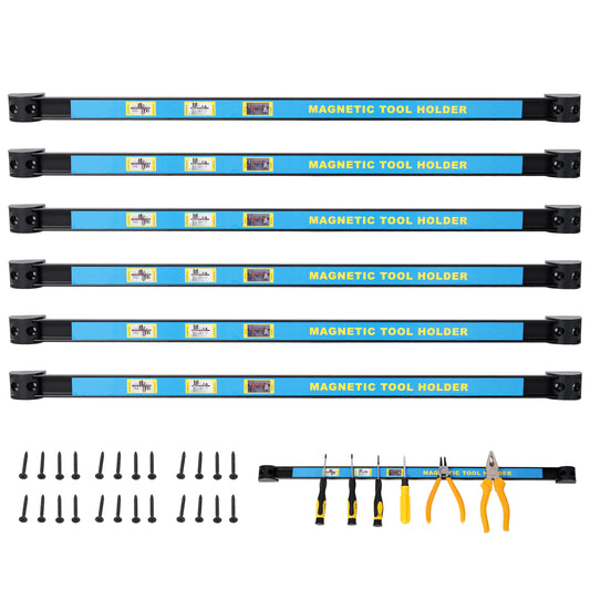 6PACK 24inch Heavy Duty Magnet Tool Bar,Magnetic Tool Holder,Magnetic Tool Holder Strip,for Workshop Garage,Mounting Screws Included SolidRoot Buy Furniture USA