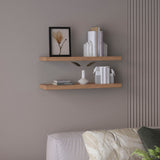 Ecco 31.5' Wide Floating Shelves Set of 2, Shelves for Wall Decor for Bedroom, Bathroom Storage Shelves, Book Shelves for Living Room Livingsource
