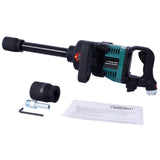 Industrial 1' Air Impact Wrench, Long Shank Pneumatic Tool for Trucks with 38mm & 41mm Sockets SolidRoot Buy Furniture USA