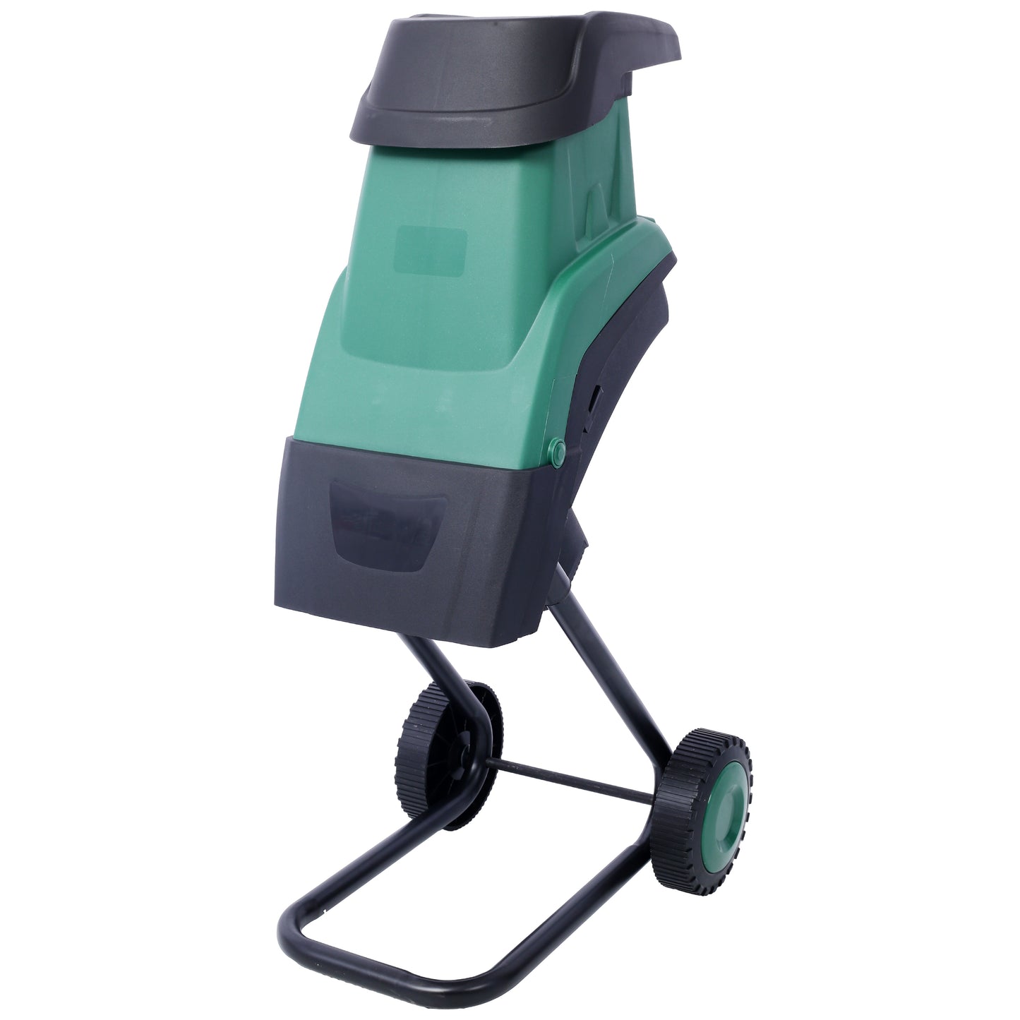 15Amp Electric Wood Chipper/Shredder with Wheels Electric Garden Shredder Portable Chipping Width Collection Bag, Double Sided Blade System, Auto Shut-Off Green