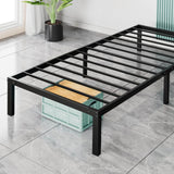 Heavy Duty Metal Bed Frame with Sturdy Steel Slat Support, TWIN - SolidRoot Buy Furniture USA