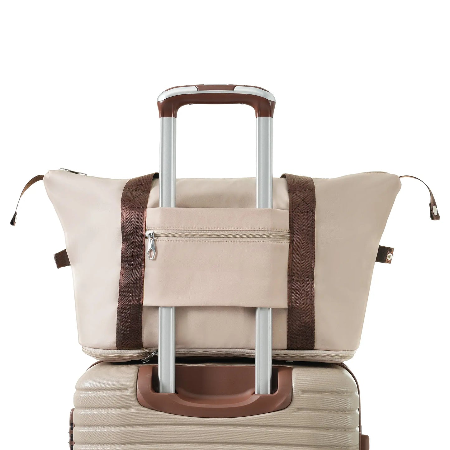 Luggage Sets 3 Piece Carry on Luggage 22x14x9 Airline Approved, Lightweight Hardshell ABS Suitcases with Wheels, 20 inch, Khaki - SolidRoot Buy Furniture USA