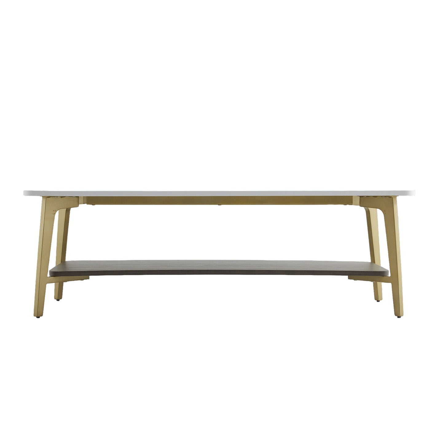 Coffee Table Rectangular Center Table for Living Room Open Space Side Table with Metal Frame SolidRoot Buy Furniture USA