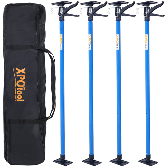4 Pack Adjustable Support Pole,Steel 3rd Hand Support System,Support Rod for Jacks Cargo Bars Drywalls,Cabinet Jacks for Installing Cabinets,Extends from 45 to 114 Inch ,with carry bag SolidRoot Buy Furniture USA