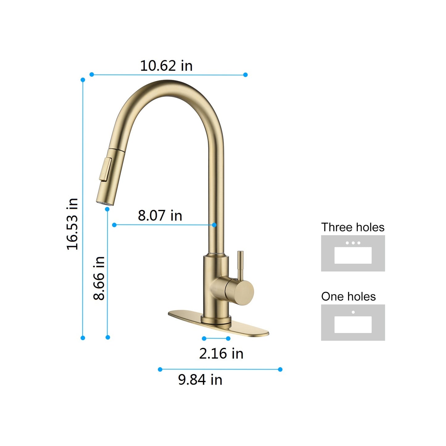 Touch Kitchen Faucet with Pull Down Sprayer - SolidRoot Buy Furniture USA