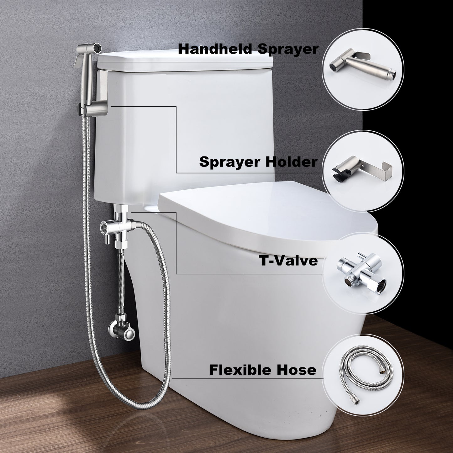 Bidet Sprayer for Toilet, Handheld Cloth Diaper Sprayer - SolidRoot Buy Furniture USA