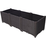 Deep Raised Garden Bed Plastic Planter Boxes for Vegetables Flowers Herbs and Succulents,Self-Watering Planter Box Raised Bed to Grow Flowers, Herbs & Vegetables, 47.2' L X 15.7' D X 14.7' H Livingsource