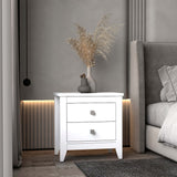 2-Drawer Nightstand White SolidRoot Buy Furniture USA