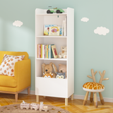 Kids 4-Tier Bookcase, Children's Book Display, Bookshelf Toy Storage Cabinet Organizer for Children's Room, Playroom, Nursery Livingsource