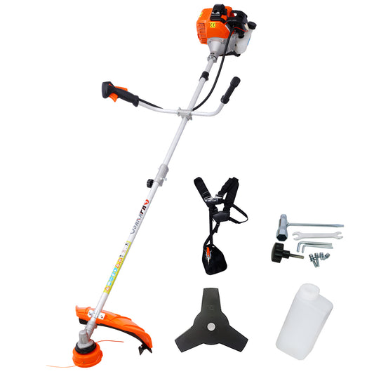 52cc Weed Eater/Wacker Gas Powered, 2 in 1 String Trimme,with 10'' Brush Cutter,Rubber Handle & Shoulder Strap Included SolidRoot Buy Furniture USA