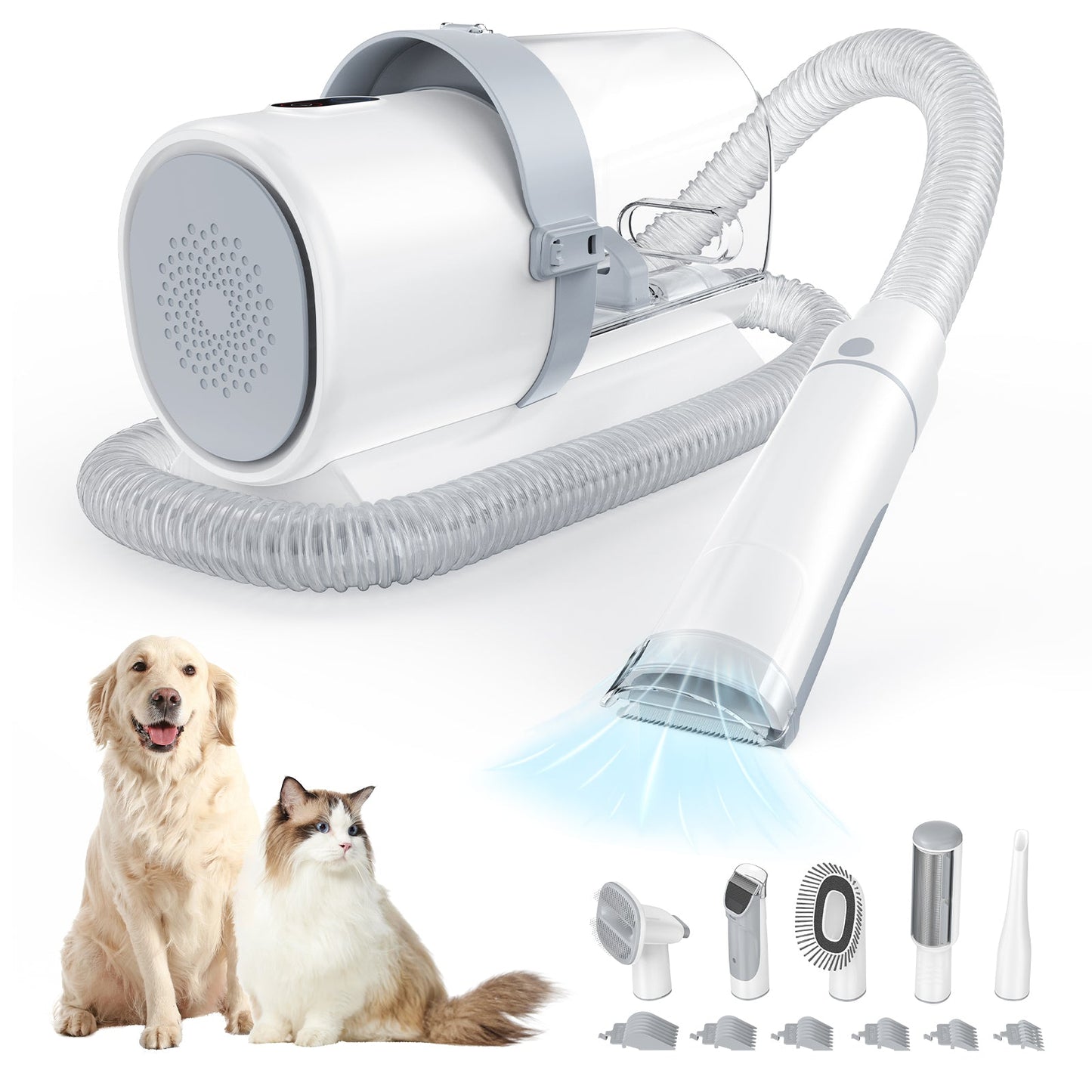 Professional Dog Grooming Clippers with 2.5L Cup, 3 Suction Modes, Cordless Clippers, 5 Groomer Tools, Low Noise Pet Hair Trimmer for SolidRoot Buy Furniture USA