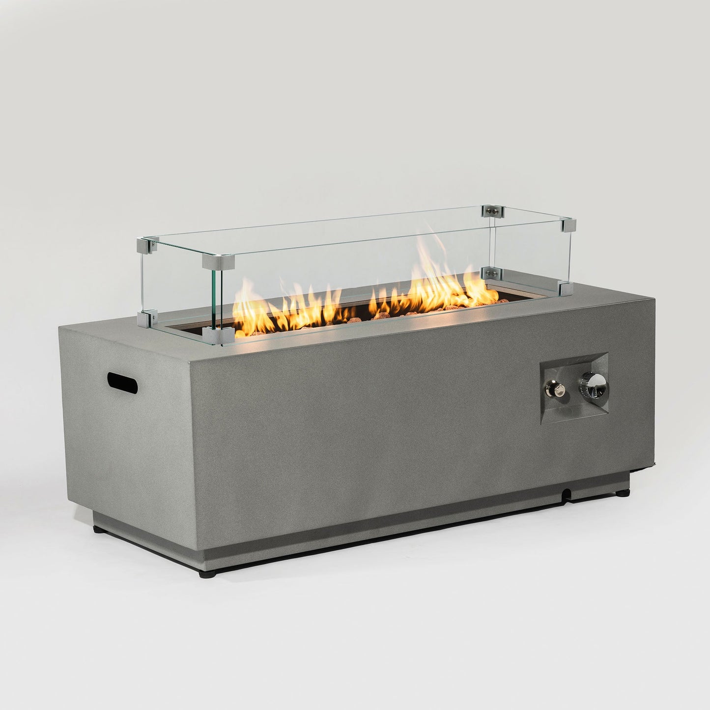 Outdoor Fire Pit Propane Fire Table with Tank Holder SolidRoot Buy Furniture USA