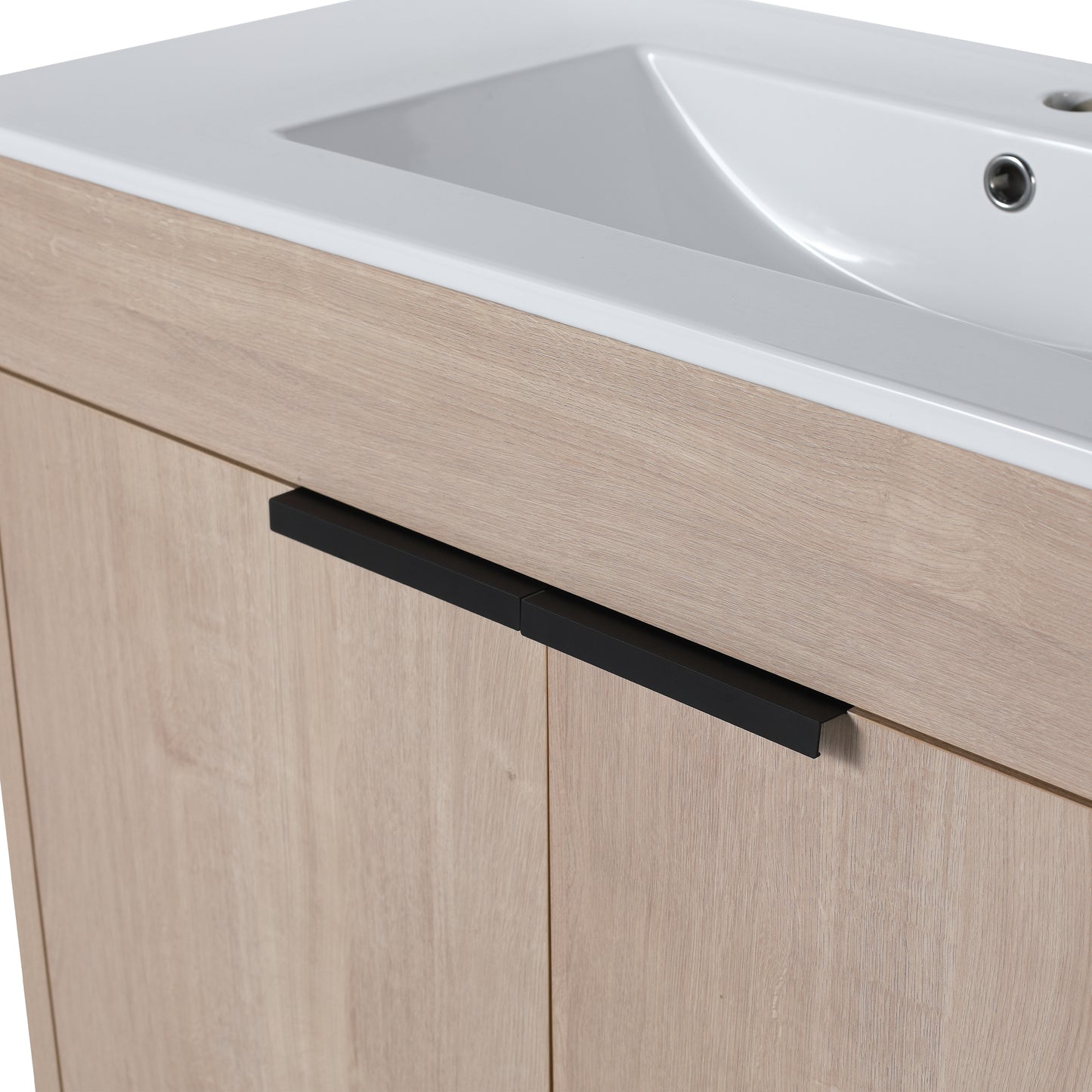 36 Inch Freestanding Bathroom Vanity with White Ceramic Sink & 2 Soft-Close Cabinet Doors (BVB02436PLO-F-BL9090B),W1286S00063 - SolidRoot Buy Furniture USA