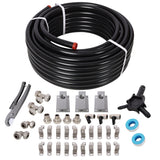 3/4 inch x 100 feet Tubing and Aluminum Outlet Blocks,High Quality PEX-AL-PEX Tubing, Compressed Air Piping System,Air Compressor Hose Accessories,Black Tubing SolidRoot Buy Furniture USA