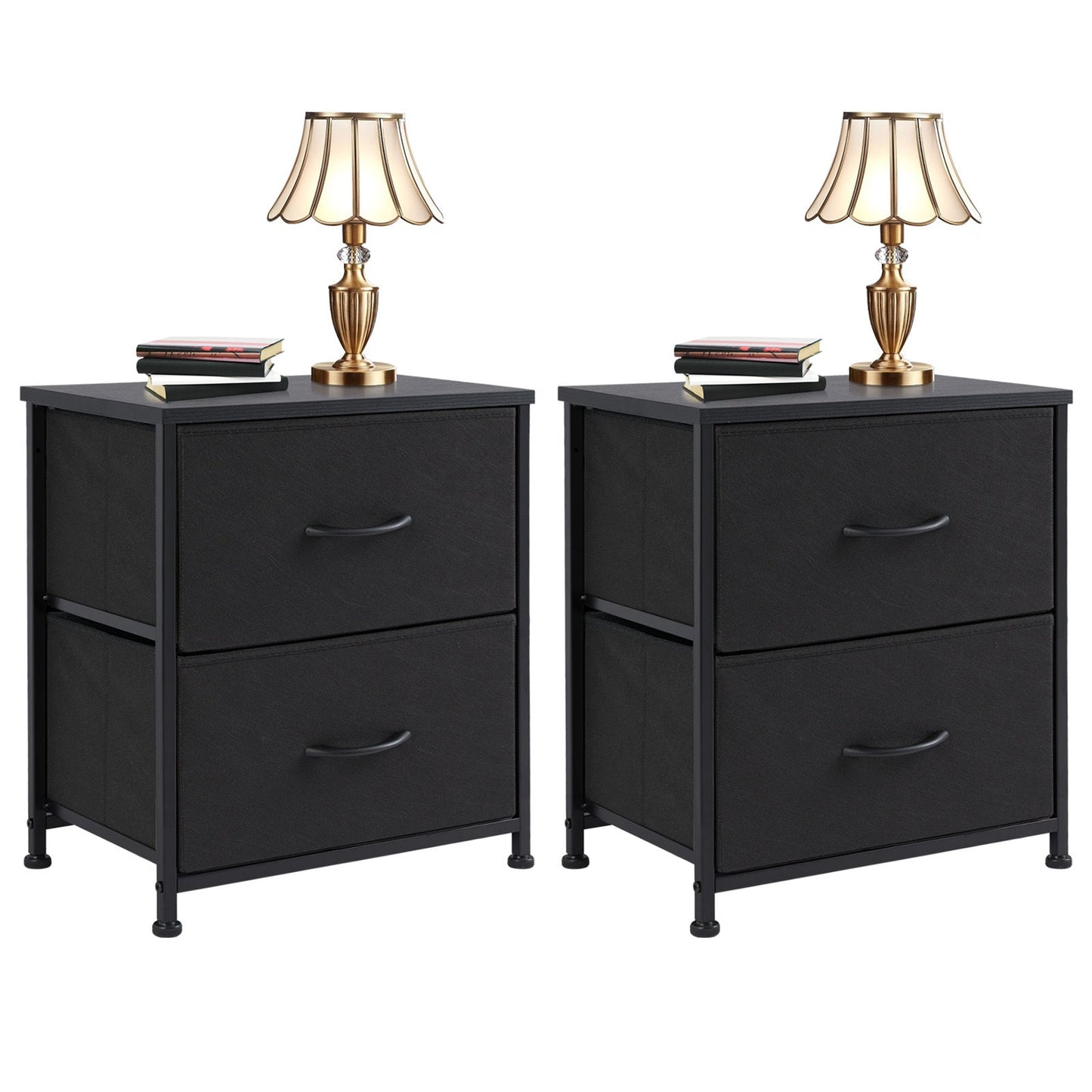Drawers Dresser Chest of Drawers,Metal Frame and Wood Top,Black,two packs SolidRoot Buy Furniture USA