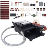2-in-1 Belt Sander,350W Dual Motor Rotary Tool Sand Belt,Mini Electric Belt Sander Desktop Polisher,Multifunctional Power Tool SolidRoot Buy Furniture USA