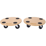 Furniture Moving Dolly, Heavy Duty Wood Rolling Mover with Wheels for Piano Couch Fridge Heavy Items, Securely Holds 500 Lbs (2pcs 15" Round Platform) - SolidRoot Buy Furniture USA