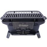 Oval Cast Iron Grill Outdoor, Portable Charcoal Grill and Tabletop Cast Iron Skillet - 100% Cast Iron, Enameled, Durable, Small Charcoal Grill, Camping Stove, Hibachi Grill Livingsource