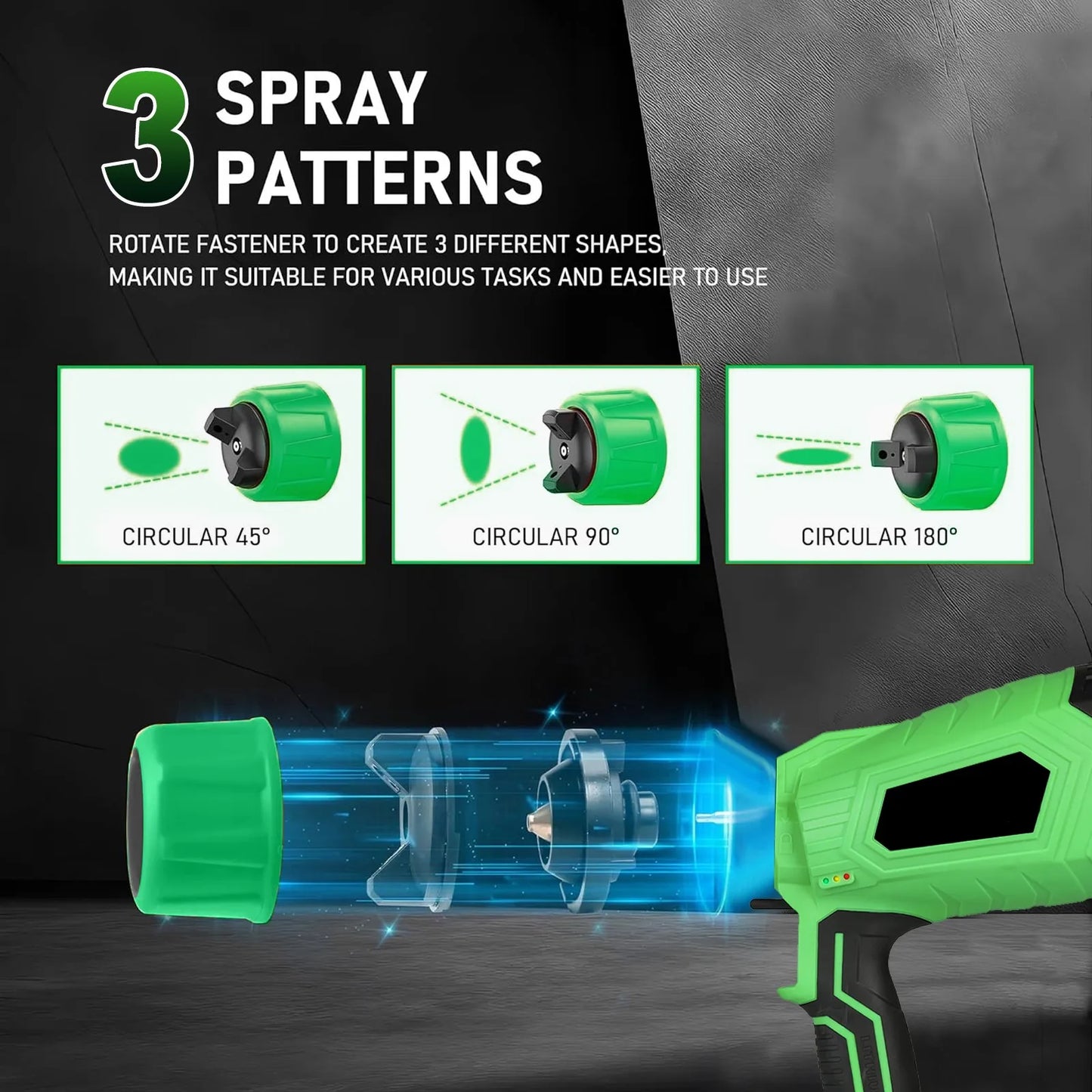 20V Cordless DIY Electric Spray Painting Gun Battery-Powered with Pressure Feed Local US Warehouse SolidRoot Buy Furniture USA