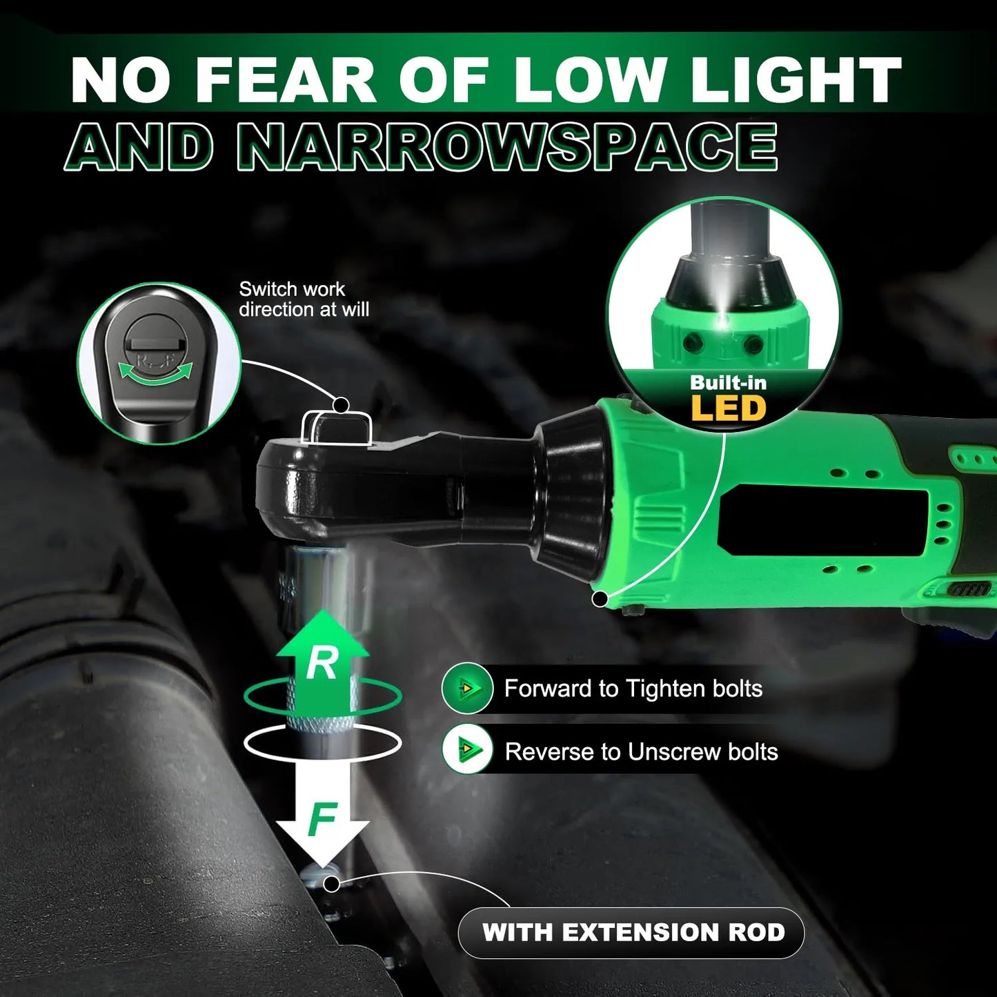Local US Warehouse 12V Ratchet Wrench DIY Grade Electric Impact Wrench with 45nm Torque for Car Battery Powered SolidRoot Buy Furniture USA